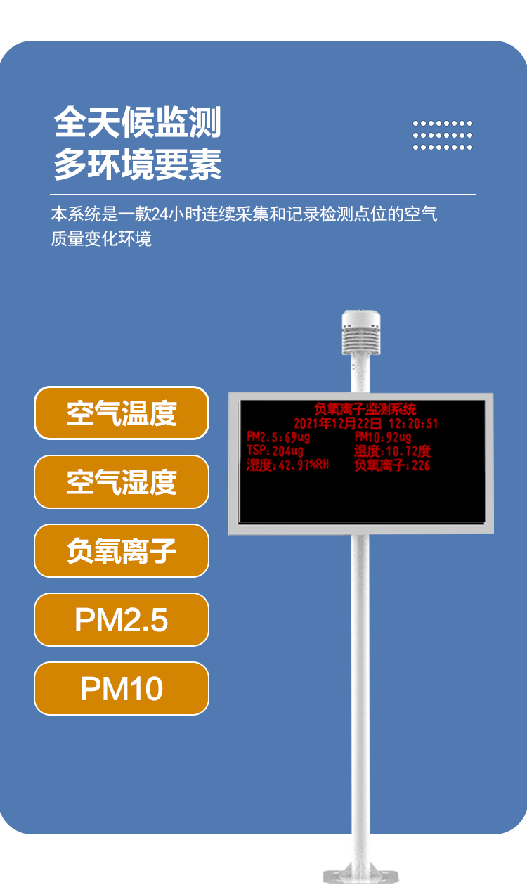 多功能負氧離子在線監測站